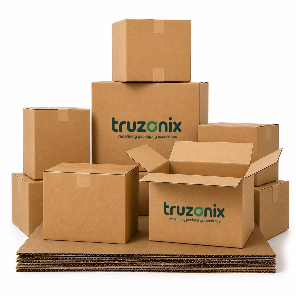 Corrugated cardboard shipper boxes